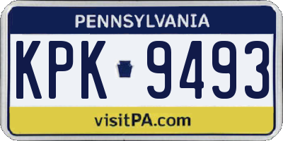 PA license plate KPK9493