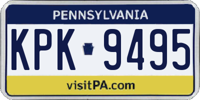 PA license plate KPK9495