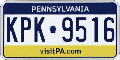 PA license plate KPK9516
