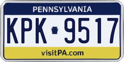 PA license plate KPK9517