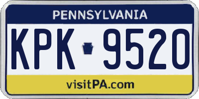 PA license plate KPK9520