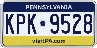 PA license plate KPK9528