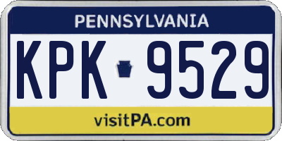 PA license plate KPK9529