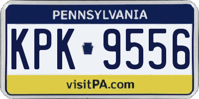 PA license plate KPK9556