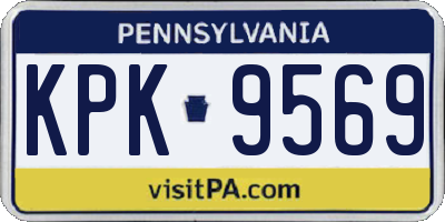 PA license plate KPK9569