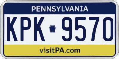 PA license plate KPK9570