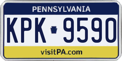 PA license plate KPK9590