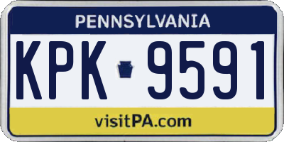 PA license plate KPK9591