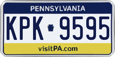 PA license plate KPK9595
