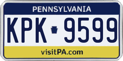 PA license plate KPK9599