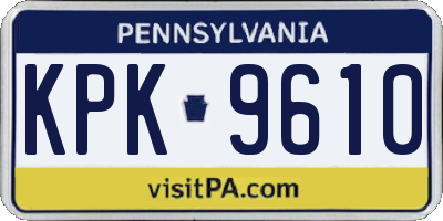PA license plate KPK9610
