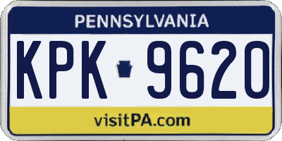 PA license plate KPK9620
