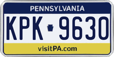 PA license plate KPK9630