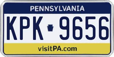 PA license plate KPK9656
