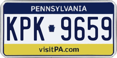 PA license plate KPK9659