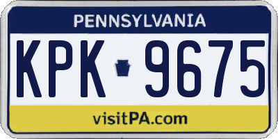 PA license plate KPK9675