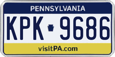 PA license plate KPK9686