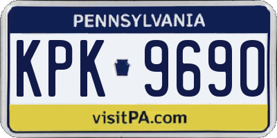 PA license plate KPK9690