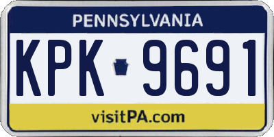 PA license plate KPK9691