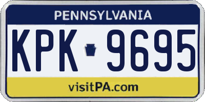 PA license plate KPK9695