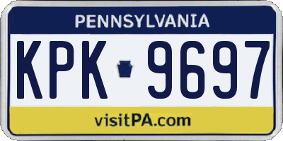 PA license plate KPK9697