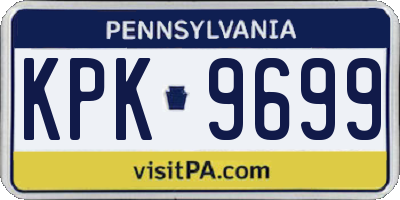 PA license plate KPK9699