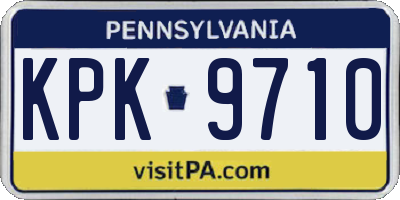 PA license plate KPK9710