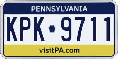 PA license plate KPK9711