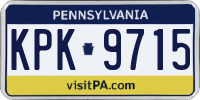 PA license plate KPK9715