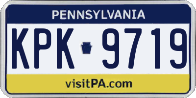 PA license plate KPK9719