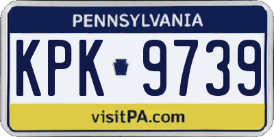 PA license plate KPK9739
