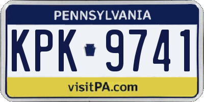 PA license plate KPK9741