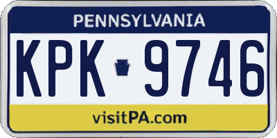 PA license plate KPK9746