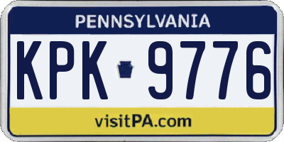 PA license plate KPK9776