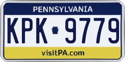 PA license plate KPK9779