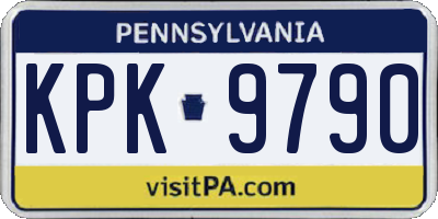 PA license plate KPK9790