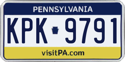 PA license plate KPK9791