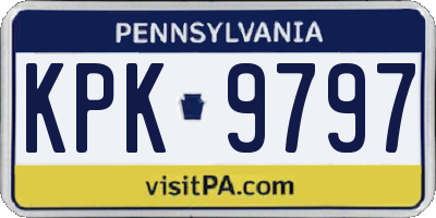 PA license plate KPK9797