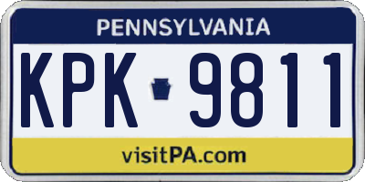 PA license plate KPK9811