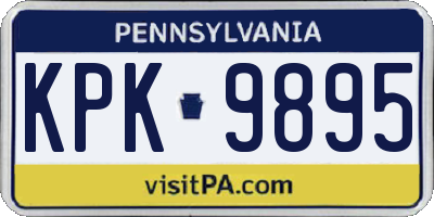 PA license plate KPK9895
