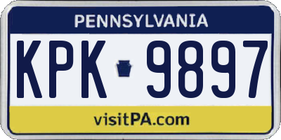PA license plate KPK9897