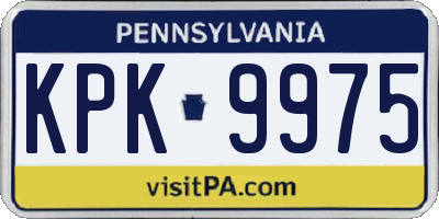 PA license plate KPK9975