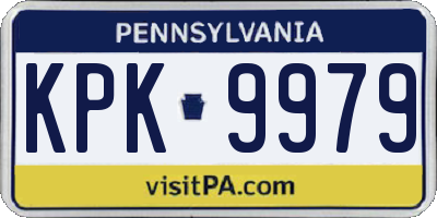 PA license plate KPK9979