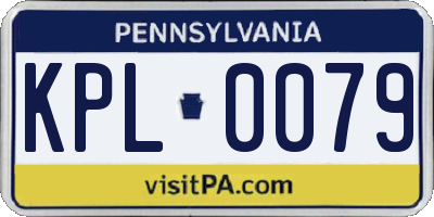 PA license plate KPL0079