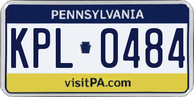 PA license plate KPL0484