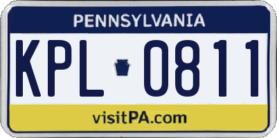PA license plate KPL0811