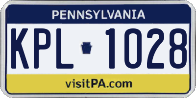 PA license plate KPL1028