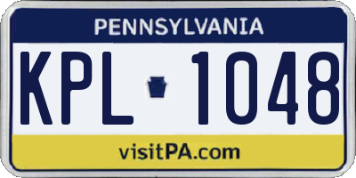 PA license plate KPL1048