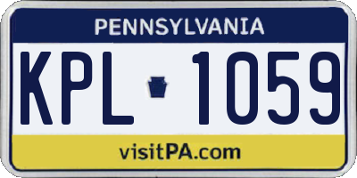 PA license plate KPL1059