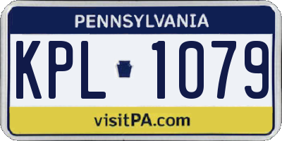 PA license plate KPL1079